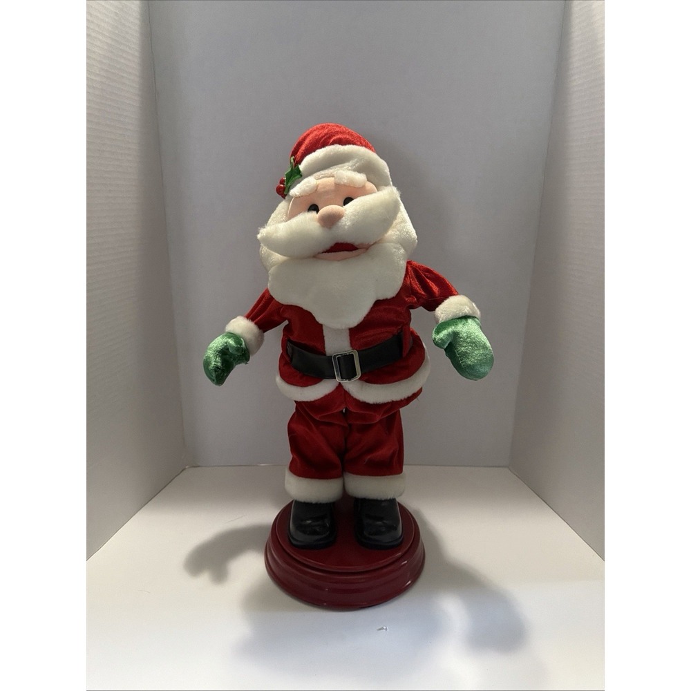 Gemmy Industries Animated Santa Claus Christmas Figure Red Green 01739